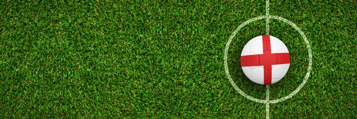 Composite image of football in england colours