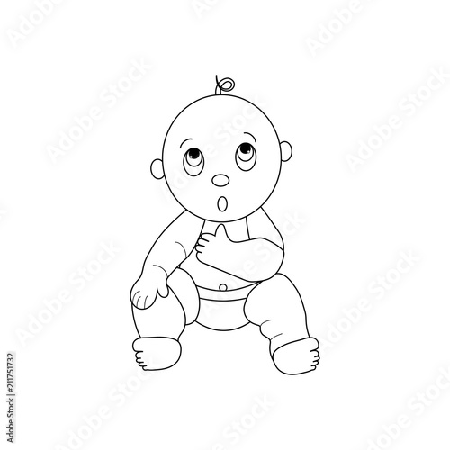 Baby boy illustration