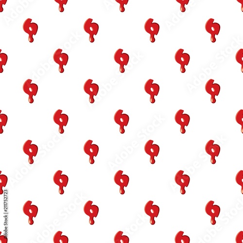Six number isolated on white background. Red bloody six number vector illustration