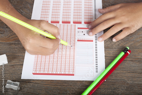 Fotografia student in examination