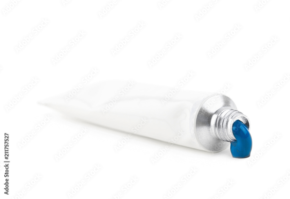 Metal tube of paint isolated Metal tube of paint isolated