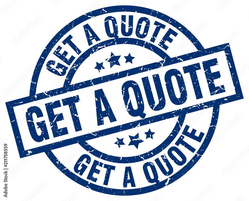 get a quote blue round grunge stamp get a quote blue round grunge stamp