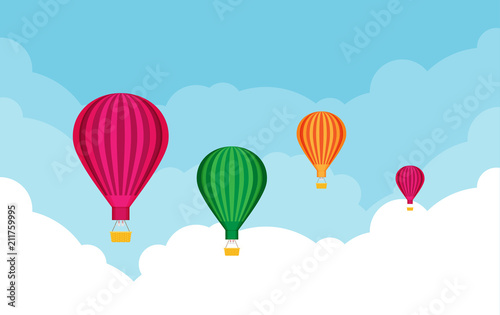 Obraz na plátně Hot air balloons