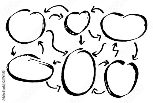 Hand gezeichnet Design Infografik Elemente 