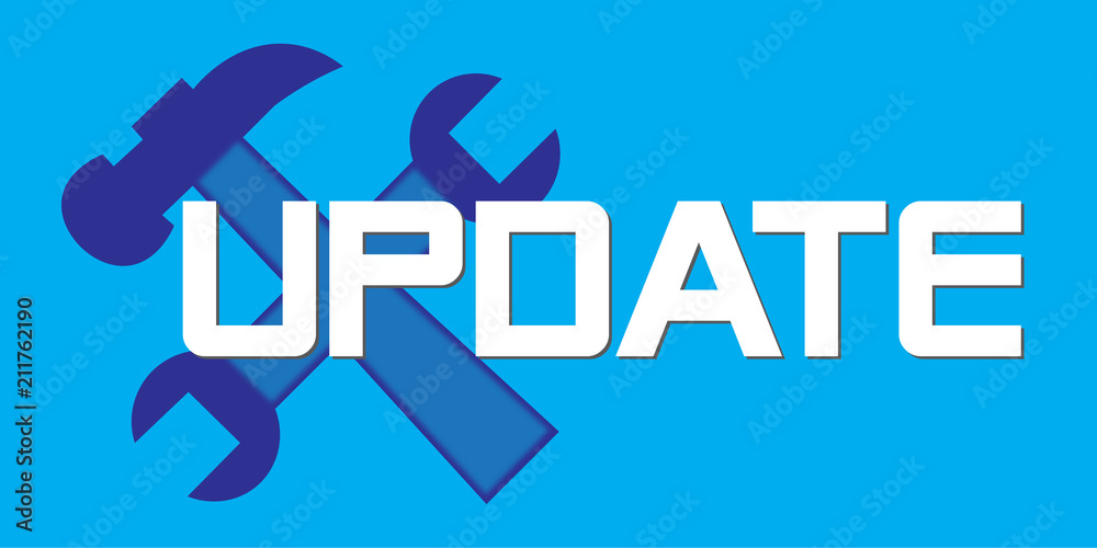 Fototapeta premium Update Blue Background 