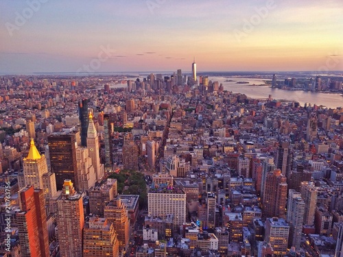 aerial lower Manhattan