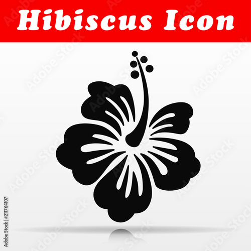 hibiscus flower vector icon design