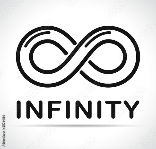 infinity icon on white background