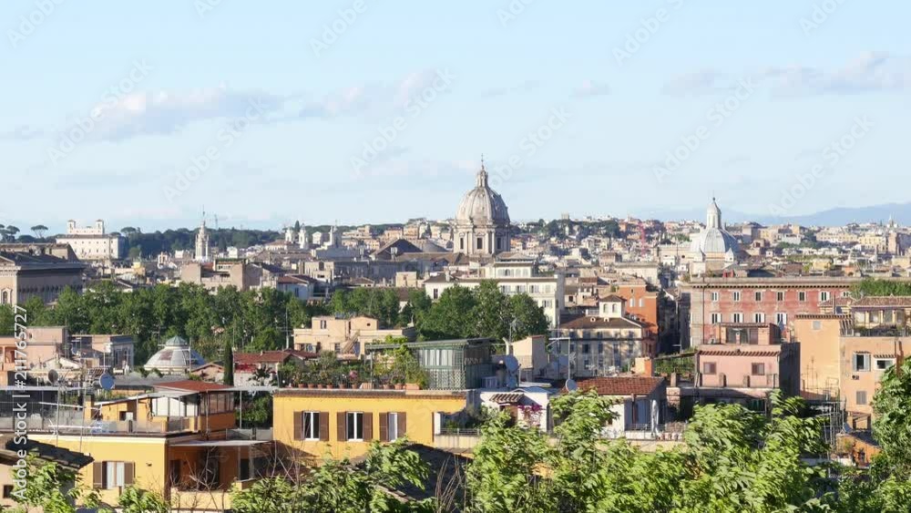 Panoramic view of Rome architecture from one of the hills Panoramic view of Rome architecture from one of the hills