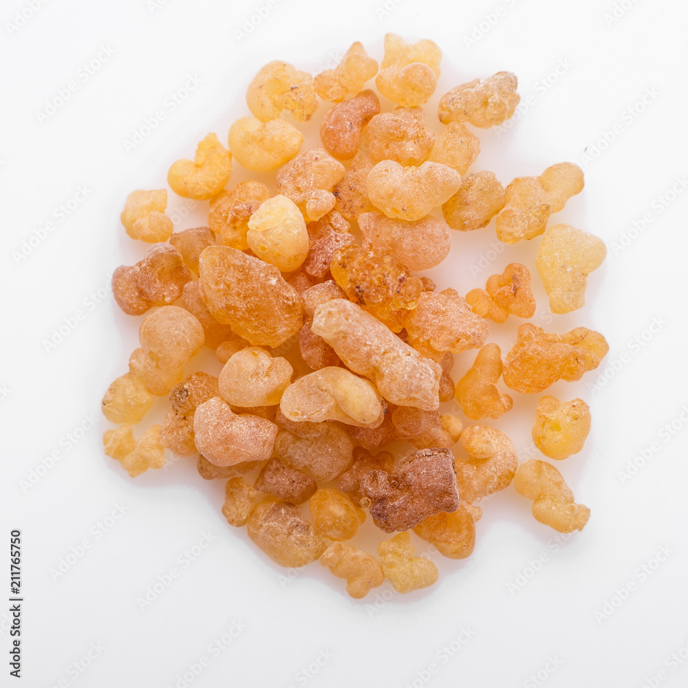 fragrant frankincense on a white acrylic background fragrant frankincense on a white acrylic background