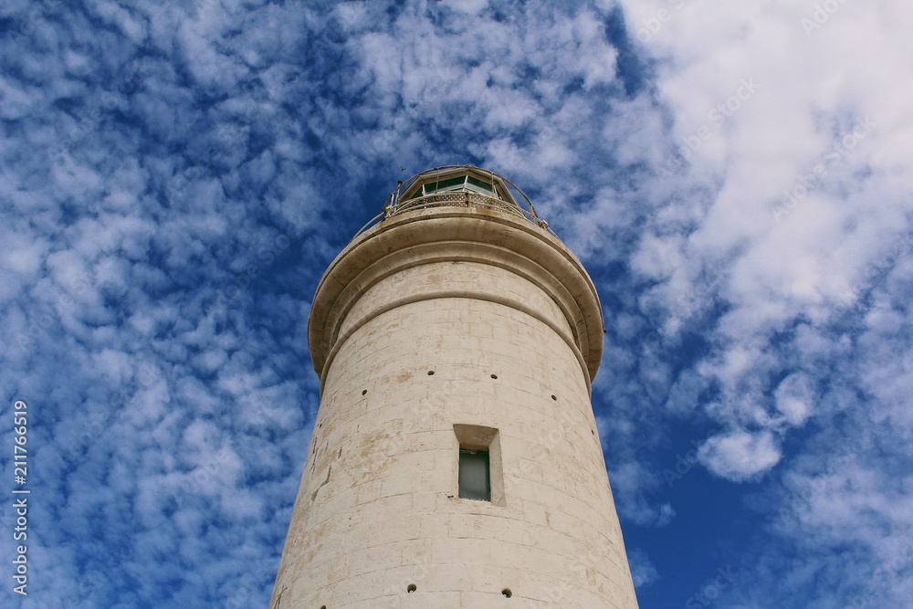 Lighthouse Pointing At The Sky 