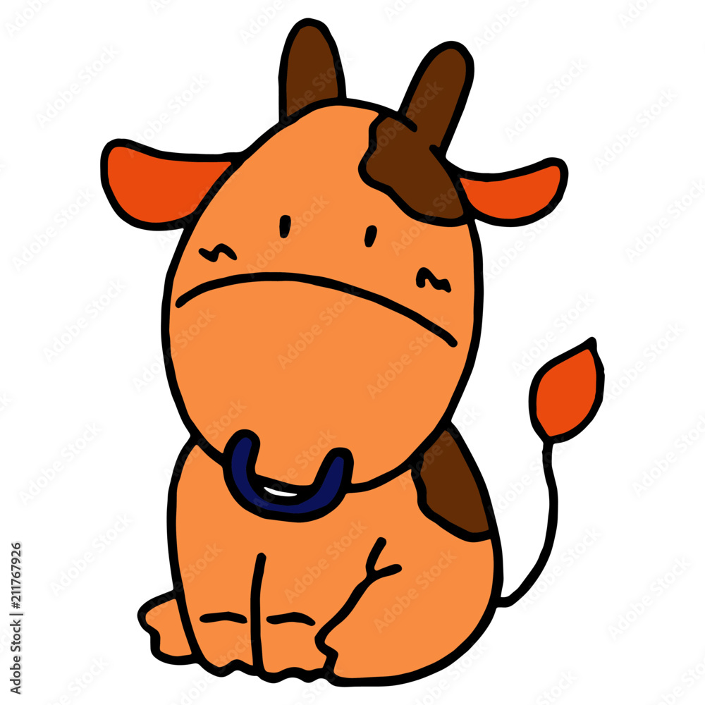 Cow cartoon illustration isolated on white background for children color book Cow cartoon illustration isolated on white background for children color book