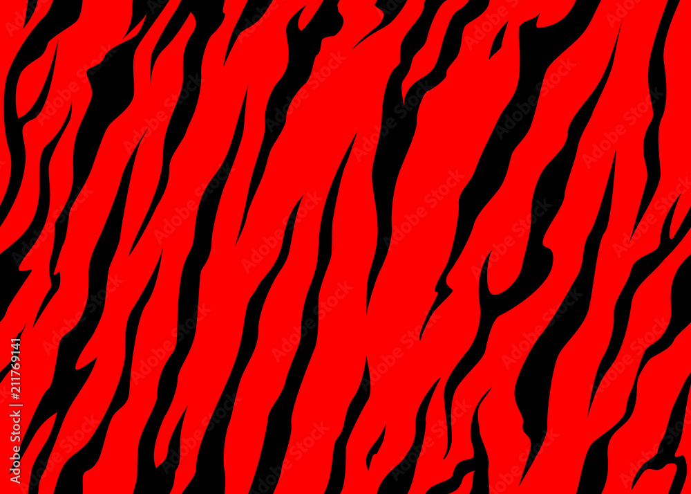 stripe animal jungle tiger fur texture pattern seamless repeating red black