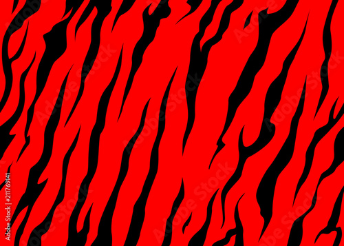stripe animal jungle tiger fur texture pattern seamless repeating red black