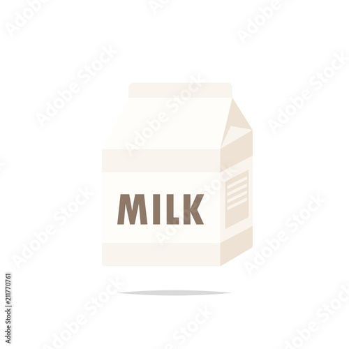 Milk carton box vector isolated illustration