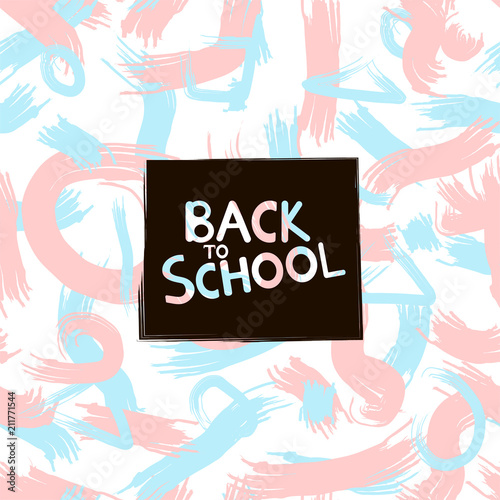 Back to school background with colorful brush strokes.