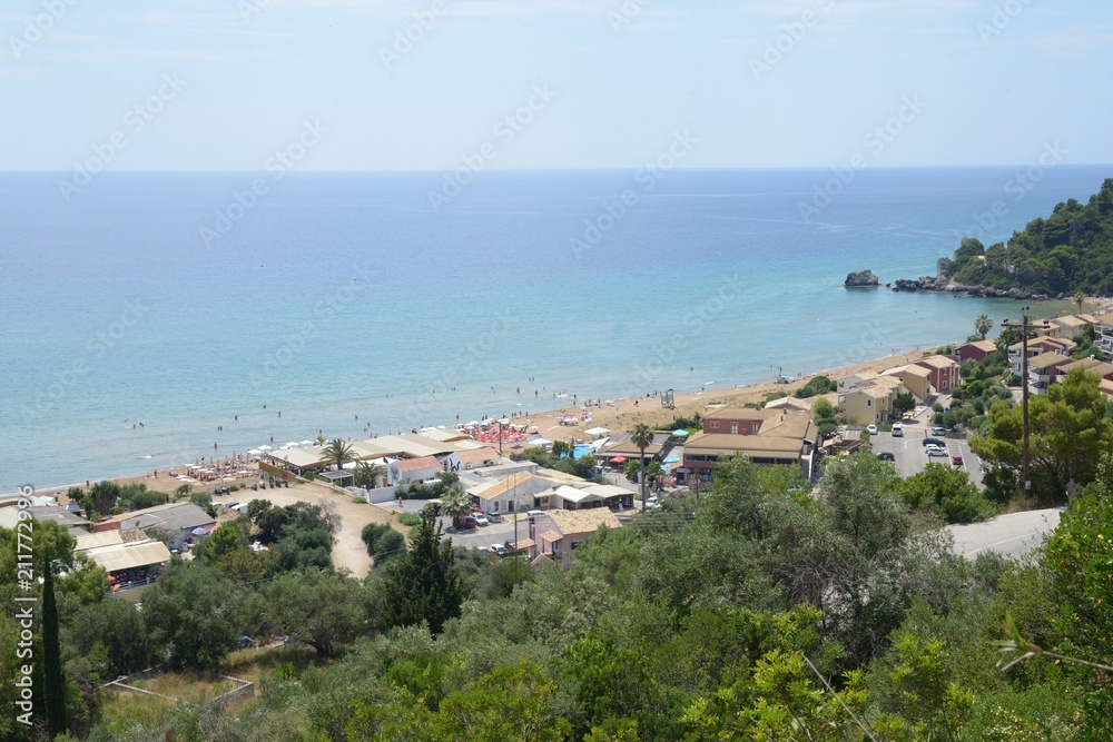 Plage de Glifada à Corfou