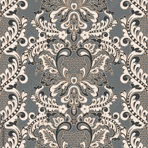 Vintage floral seamless patten. Classic Baroque wallpaper. seamless vector background
