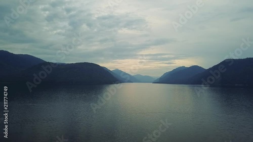 Wallpaper Mural Teletskoye lake and Altai mountains. Northern shore. Altai Republic Siberia. Russia. Dron footage. Torontodigital.ca