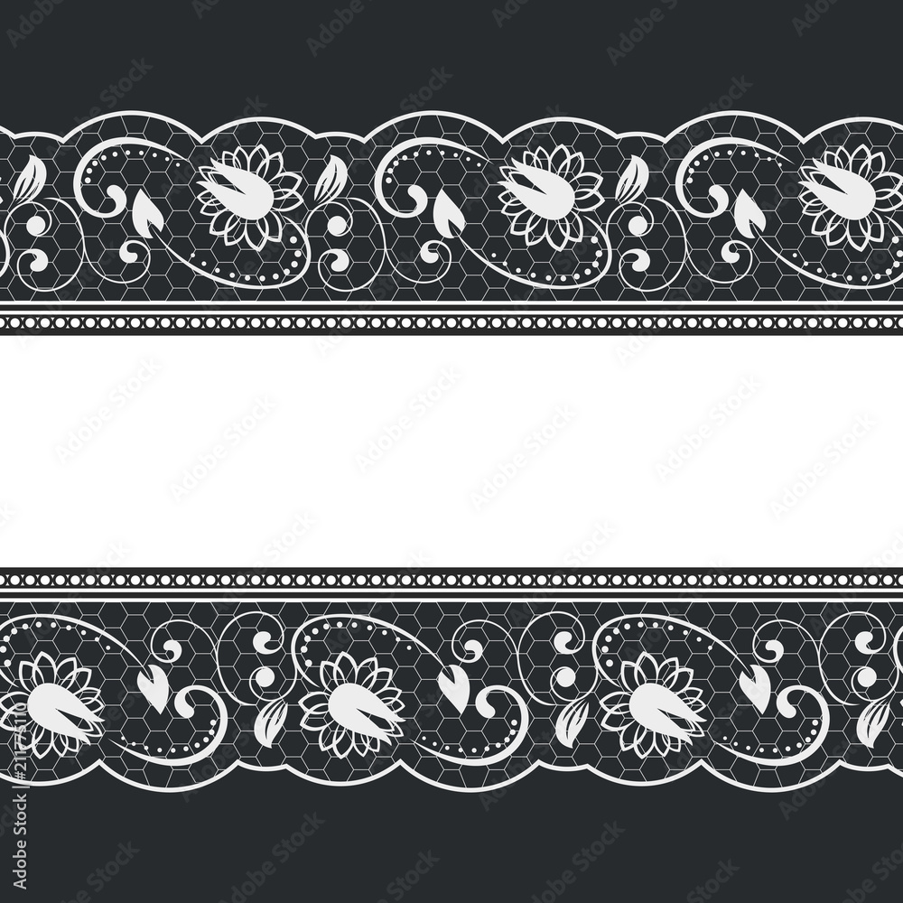 Seamless lace border background Seamless lace border background