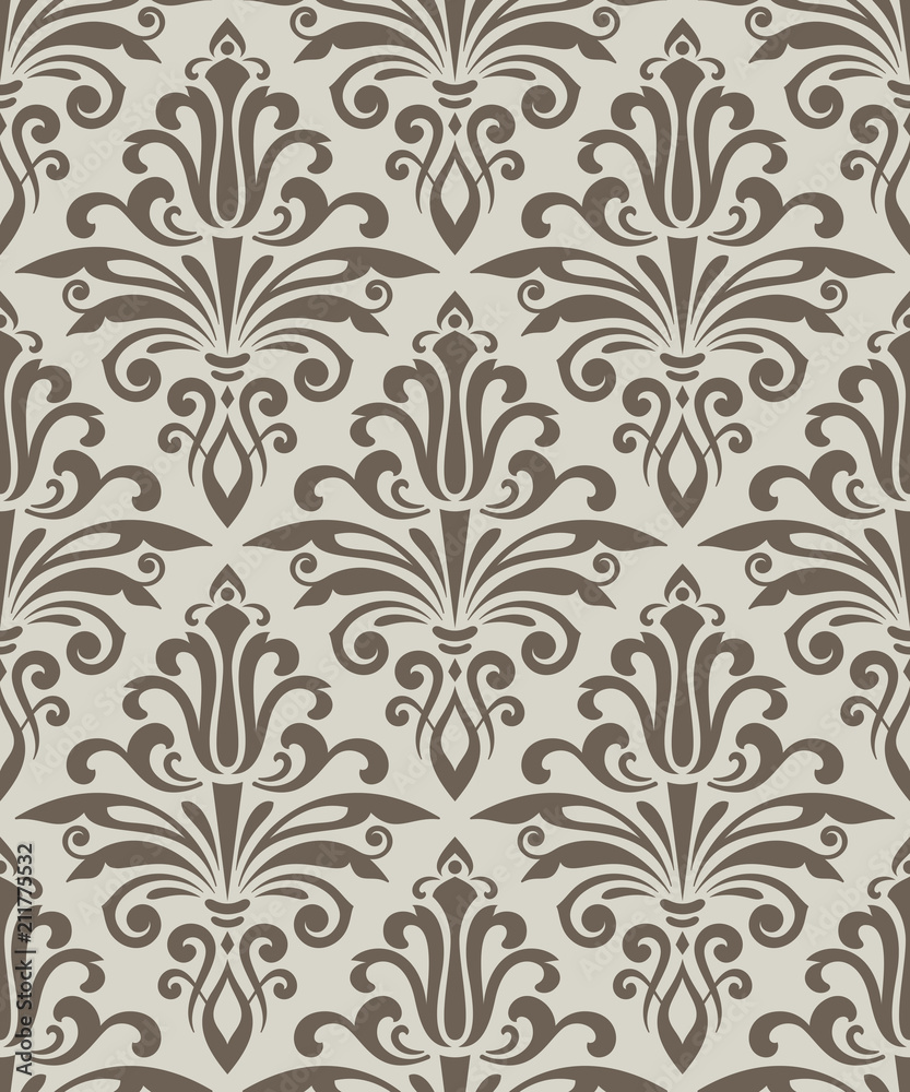 Beige seamless vintage wallpaper pattern