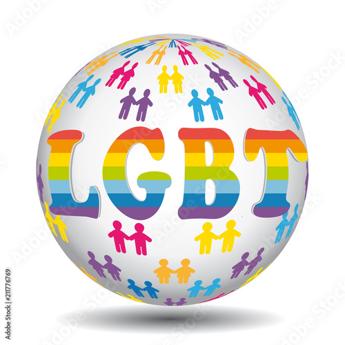 LGBT lesbian gay bisexual transgender rights community world icon.