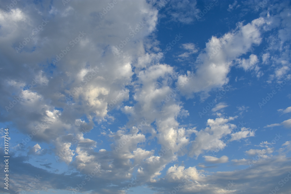 Blue Sky with White Fluffy Clouds Sky Overlay Blue Sky with White Fluffy Clouds Sky Overlay