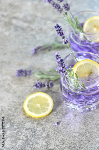 Lavender drink lemon herbs Summer lemonade