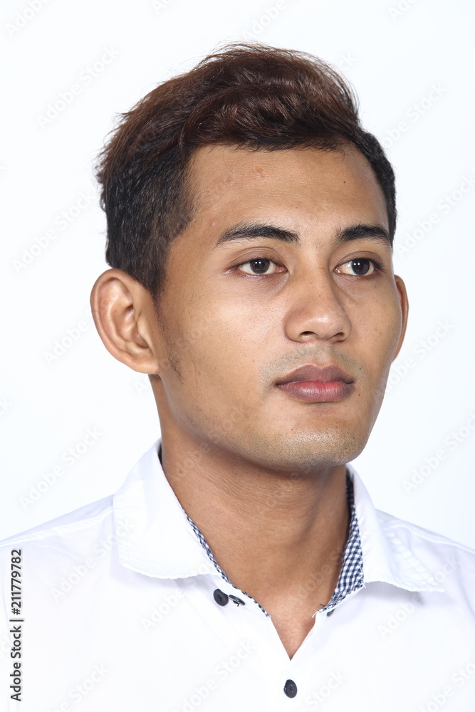Asian man before applying make up hair style. no retouch, fresh face Asian man before applying make up hair style. no retouch, fresh face