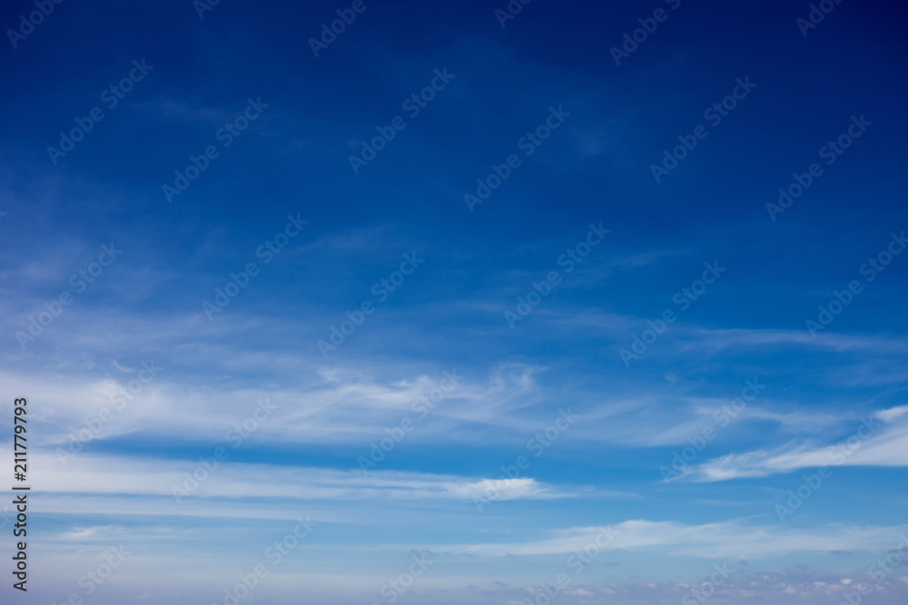 Obraz premium Blue sky with cloud. Clearing day and Good weather