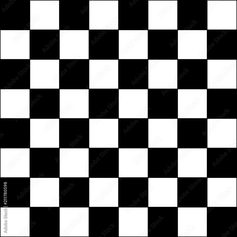 Fototapeta premium Texture - Chess board black and white - Vector