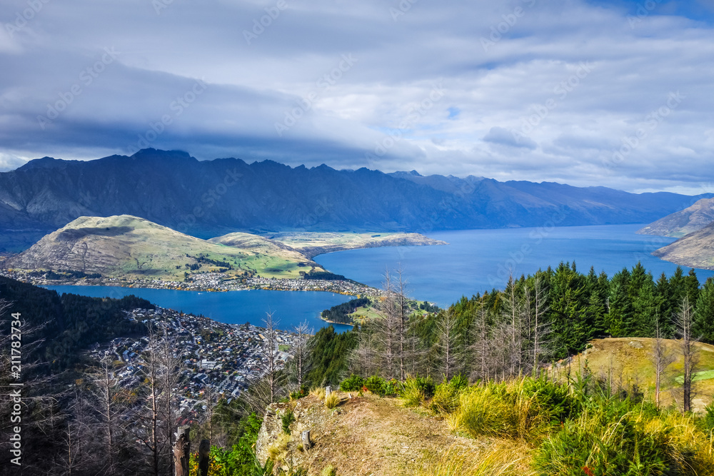Lake Wakatipu and Queenstown, New Zealand