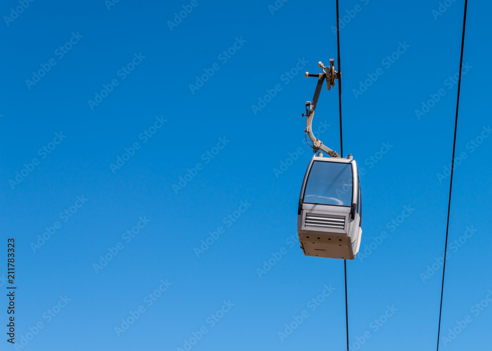 cableway against the sky, transport at height and tourist attraction cableway against the sky, transport at height and tourist attraction