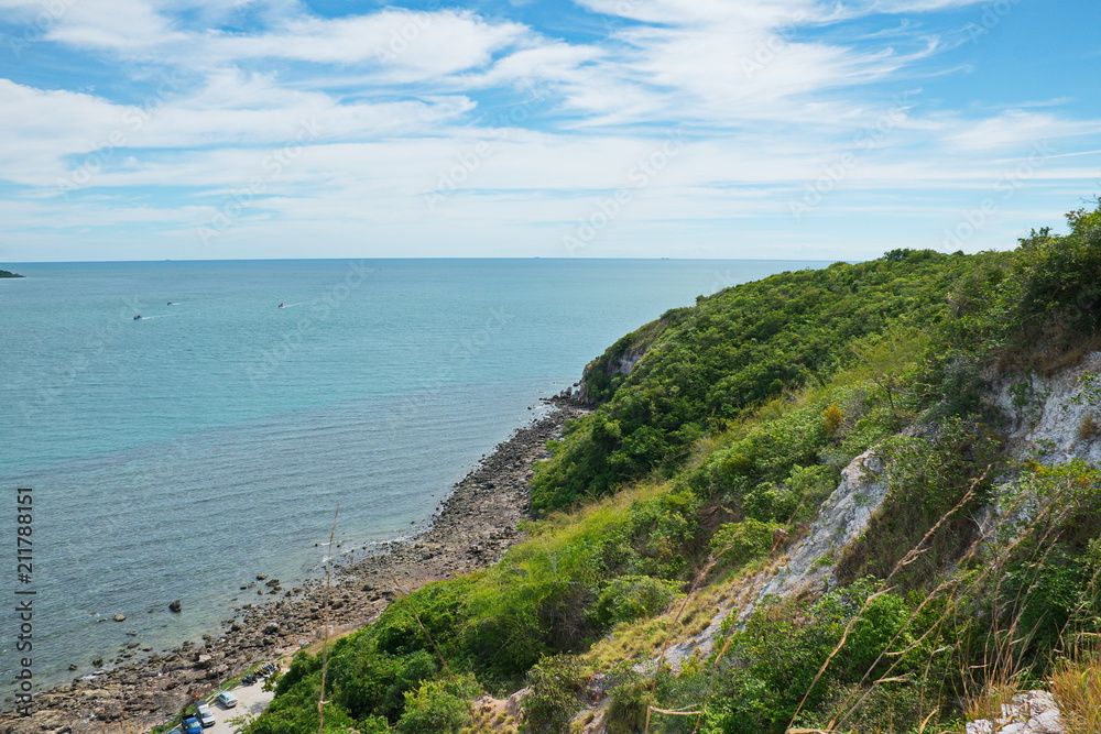 Cliff and sea