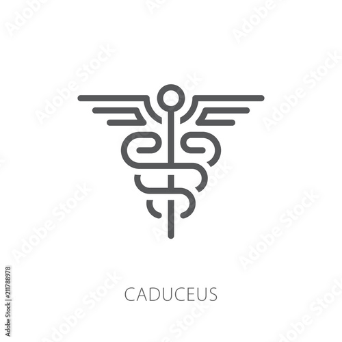 Caduceus icon vector illustration photo