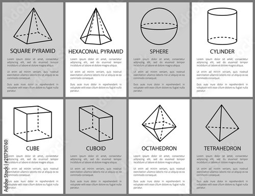 Square Hexagonal Pyramid, Sphere Cylinder Cuboid