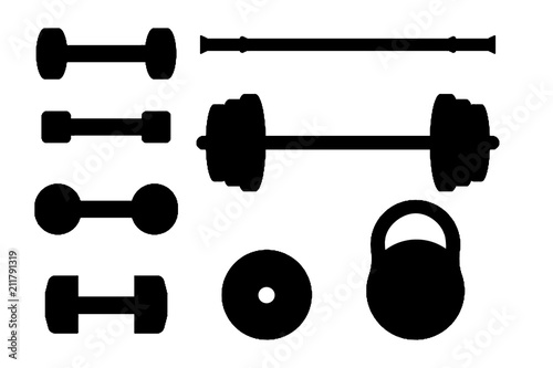black dumbell icon