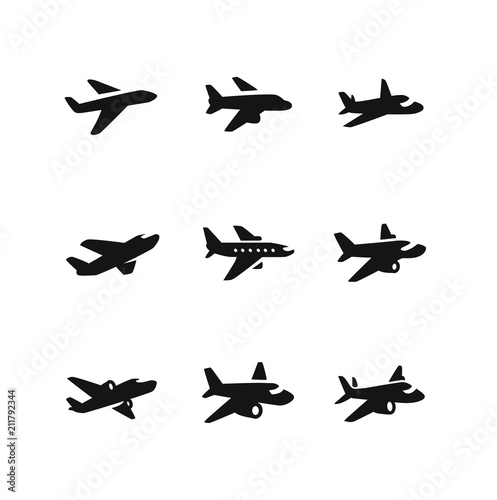 Various planes in black