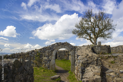 Ruins of the Löwenburg in the seven Mountains (Siebengebirge) next to Bonn, Germany photo