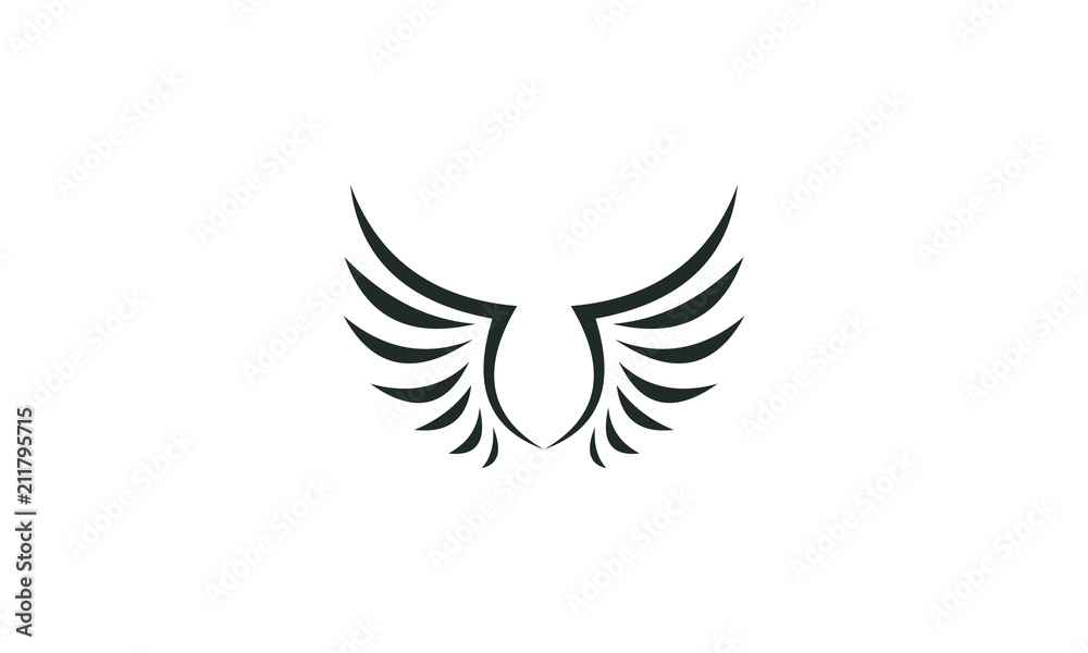 Fototapeta premium black wings logo
