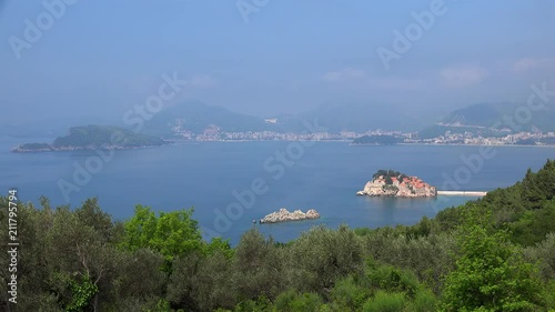 Budva Riviera from the mountains. photo