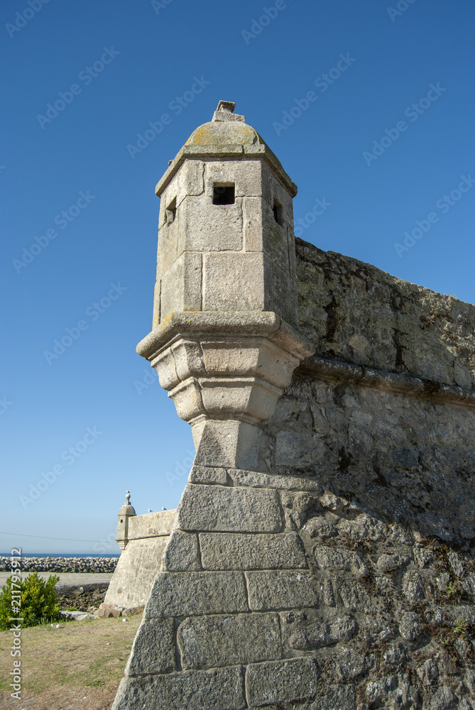 Obraz premium Fuerte da Lagarteira, en Vila Praia de Ancora, Portugal