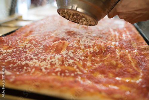 generic photos of Italian pizza preparation