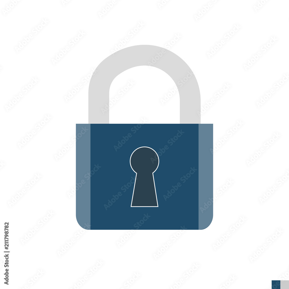 Padlock Related Flat Vector Icon. Isolated on White Background. Trendy Flat Style. Padlock Related Flat Vector Icon. Isolated on White Background. Trendy Flat Style.