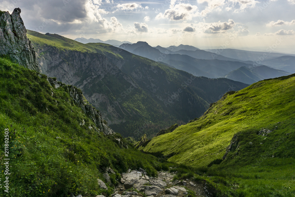 Stunning summer mountain landscape. Western Tatras. Poland.