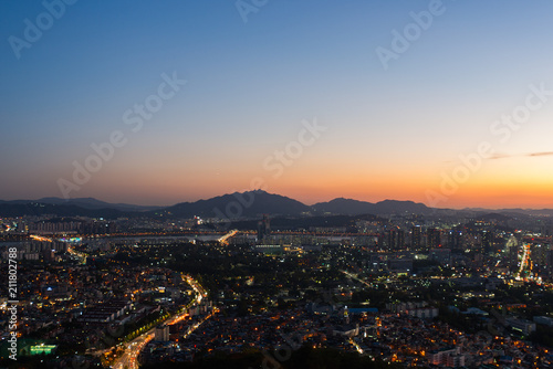 Seoul at sunset
