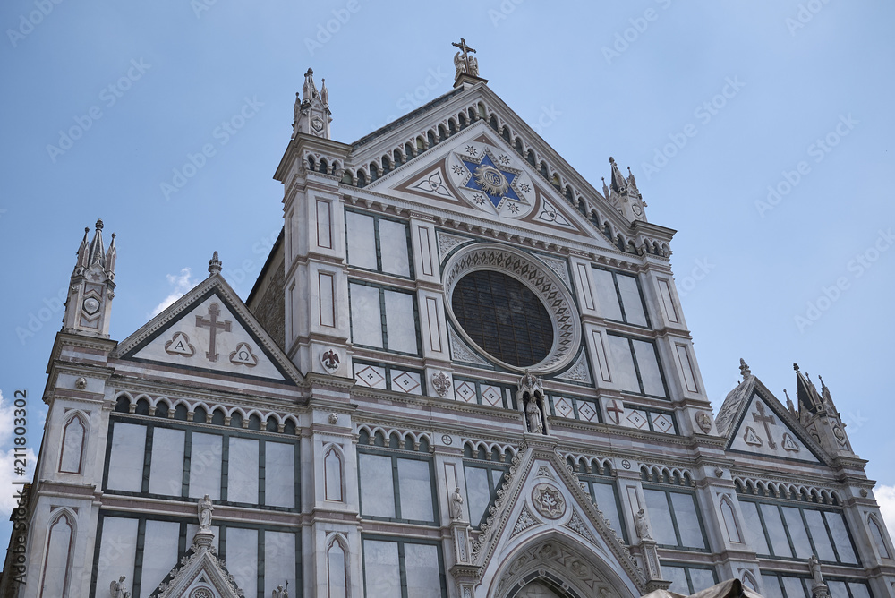 Firenze, Italy - June 21, 2018 : View of Santa Croce church