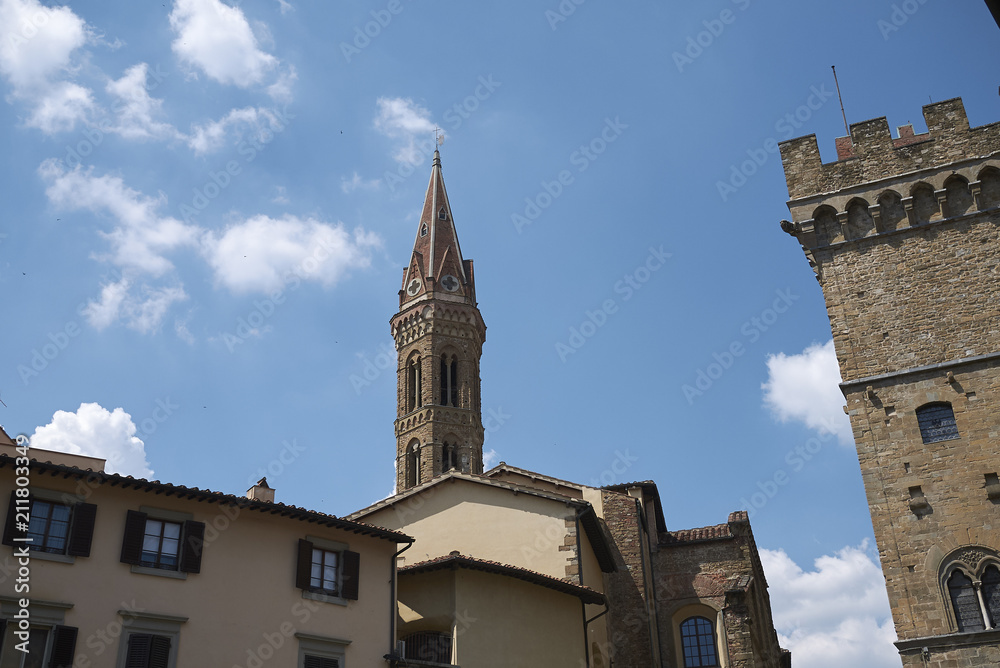 Firenze, Italy - June 21, 2018 : View of Palazzo Del Bargello