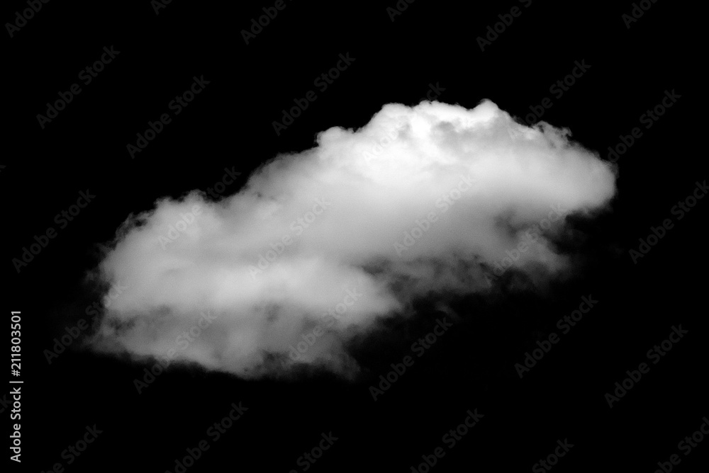 Clouds on black background