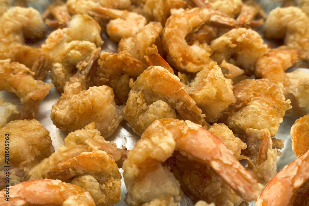 hot golden brown breaded battered fried shrimp hot golden brown breaded battered fried shrimp